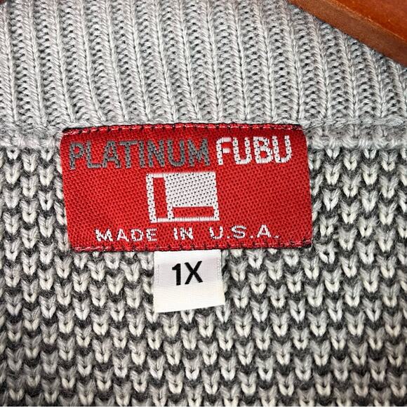 Vintage 90"s Rare Fubu Platinum Fat Albert Sweater Mens 1X Junkyard Gang Velvet - Picture 10 of 16